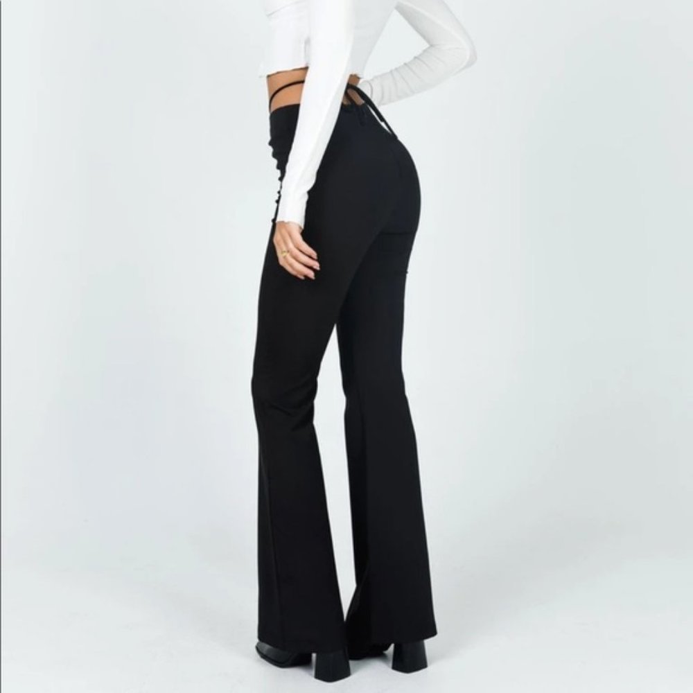 ✔️#70 NWOT Princess Polly Lovey Black Pants - Picture 2 of 4